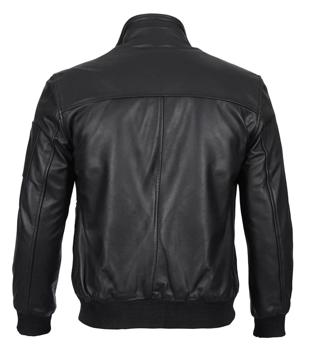 black bomber style jacket black