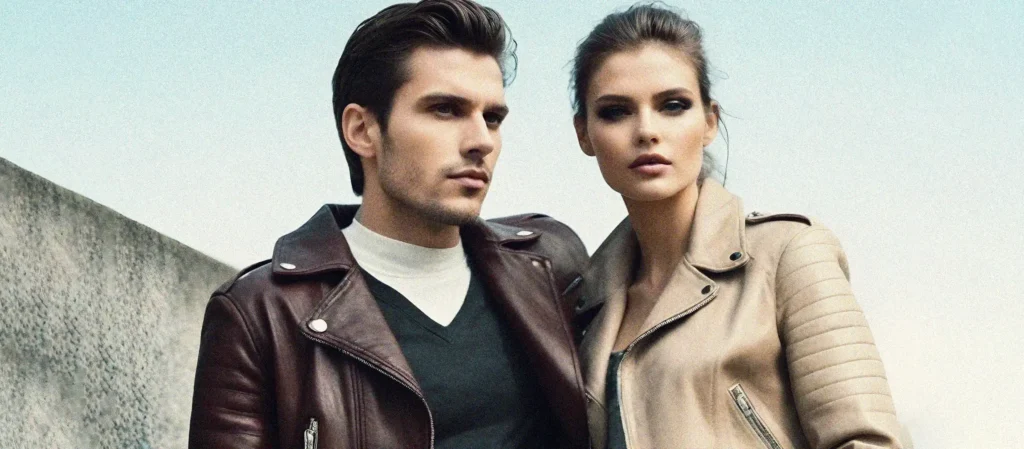 Models wearing jackets image