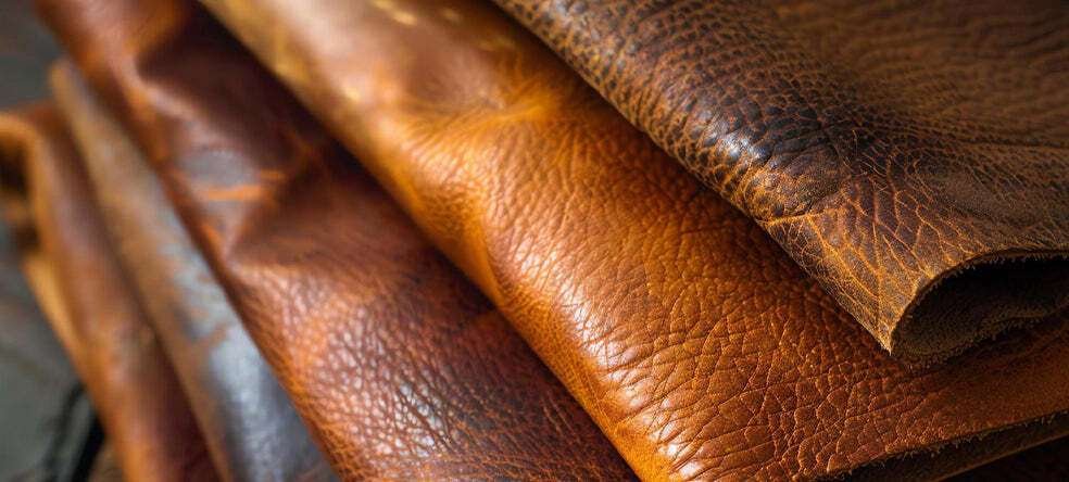 Textured leather hides image