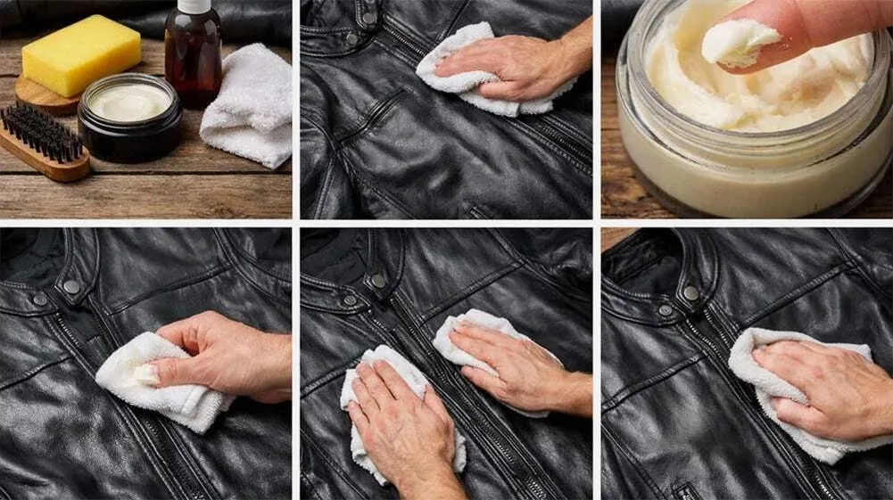cleaning and conditioning black leather jacket