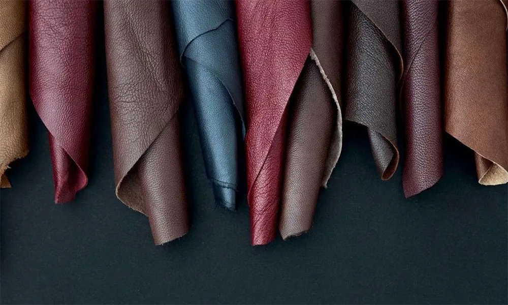colorful leather swatches