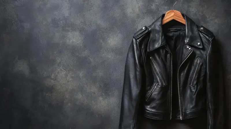 Hanging biker jacket image